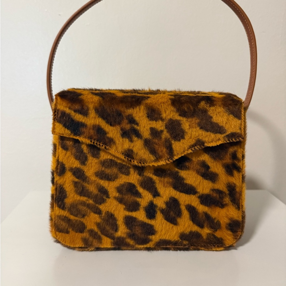 Edie Parker Leopard Print Box Bag